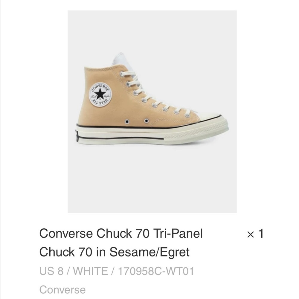Converse Chuck 70 Tri-Panel  in Sesame/Egret